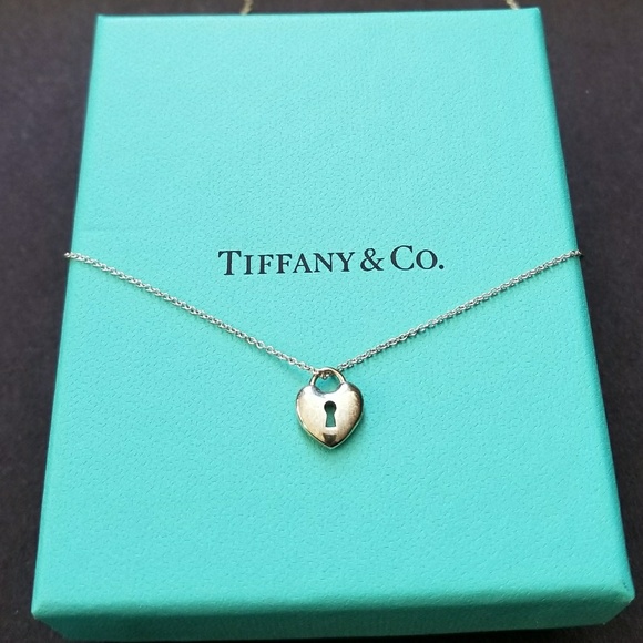 Tiffany Co Heart Lock Keyhole Pendant 